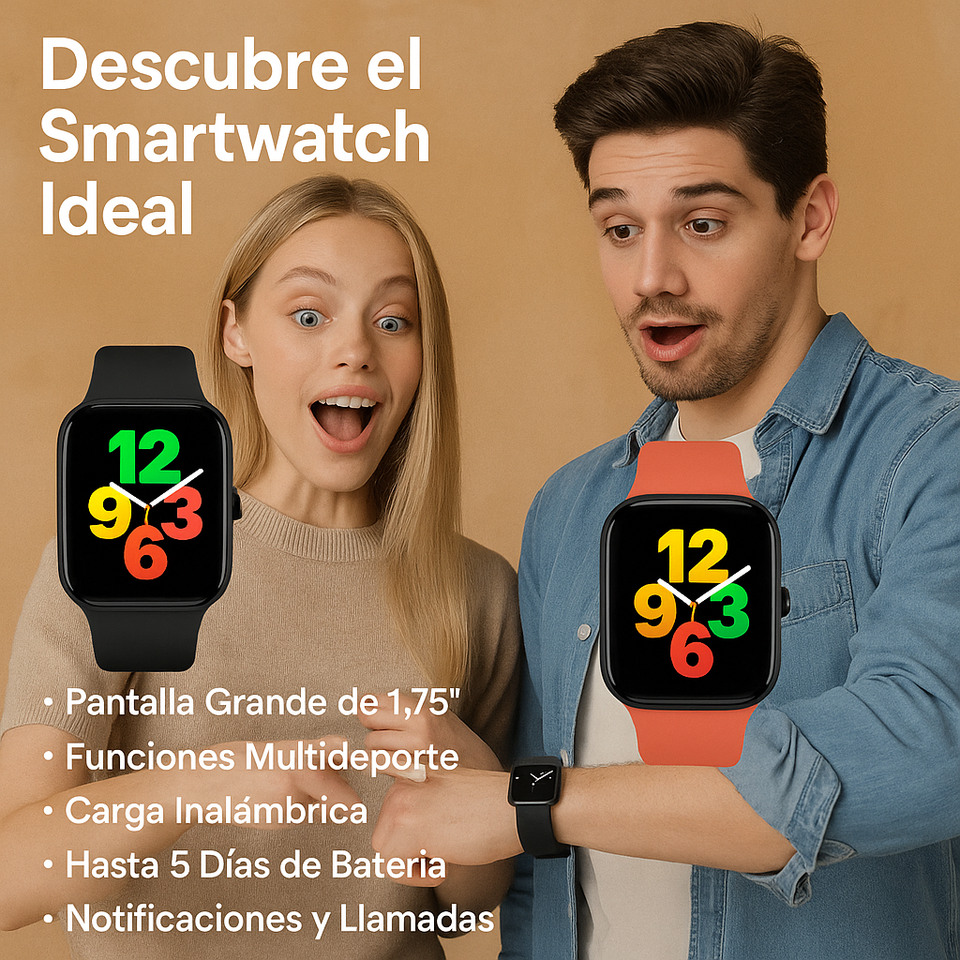 ⌚ SMARTWATCH TFT 1.75" - ¡TECNOLOGÍA Y ESTILO!